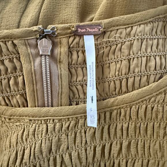 Free People jumpsuit wide-leg puff sleeve smock XS - Picture 8 of 10